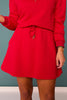 SSYS Elizabeth Long Sleeve Skort Set In Red Animal