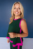 SSYS Colorblock Sleeveless Top with Crop Pants Air Set in Hunter and Orchid