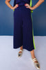 SSYS Colorblock Sleeveless Top with Crop Pants Air Set in Navy and Matcha