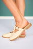Mary Jane Mule Flats In Bone