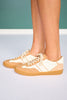 Camel Retro Lace-Up Sneakers