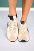 Vintage Havana Taupe & Black Star Retro Runner Sneakers