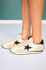 Vintage Havana Taupe & Black Star Retro Runner Sneakers