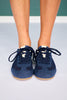 Navy Mesh Retro Runner Sneakers