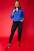 SSYS Royal Long Sleeve Frill V Neck Active Top