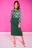 SSYS Jules Pencil Midi Skirt In Hunter