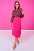 SSYS Becca Contrast Piping Button Down Top In Pink Floral