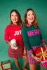 SSYS Joy Crew Neck Long Sleeve Sweater In Red