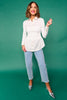 SSYS Signature Long Sleeve Rhinestone Undershirt In White