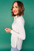 SSYS Signature Long Sleeve Rhinestone Undershirt In White