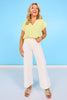 SSYS Iris V Neck Top In Light Chartreuse *FINAL SALE*