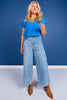 SSYS Iris V Neck Top In Cobalt *FINAL SALE*