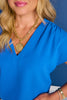 SSYS Iris V Neck Top In Cobalt *FINAL SALE*