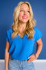 SSYS Iris V Neck Top In Cobalt *FINAL SALE*