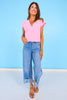 SSYS Iris V Neck Top In Pink *FINAL SALE*