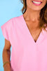 SSYS Iris V Neck Top In Pink *FINAL SALE*