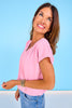 SSYS Iris V Neck Top In Pink *FINAL SALE*