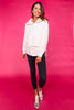 SSYS Cropped Natalie Pullover In Ivory