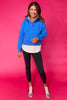 SSYS Cropped Natalie Pullover In Cobalt Blue