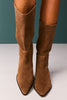 Matisse Tan Suede Heeled Mid-Calf Western Boots