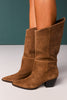 Matisse Tan Suede Heeled Mid-Calf Western Boots