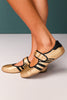Shu Shop Gold Metallic Mary Jane Sneakers