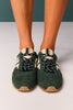 Shu Shop Forest Green Suede Retro Sneakers