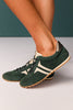 Shu Shop Forest Green Suede Retro Sneakers