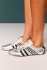 Shu Shop Silver Metallic Retro Sneakers