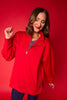 SSYS Ruffle Collar Ainsley Air Pullover In Red
