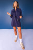 SSYS Evelyn Scuba Crew Neck Zip Jacket In Navy