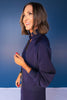 SSYS Evelyn Scuba Crew Neck Zip Jacket In Navy
