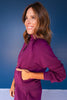 SSYS Evelyn Scuba Crew Neck Zip Jacket In Plum