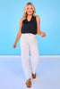 SSYS Sleeveless Gemma Peter Pan Collared Top In Black