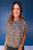 SSYS Crew Neck Short Sleeve Scuba Top In Animal