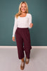 SSYS Ribbed U Neck Long Sleeve Top In White