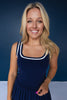 SSYS Hollis U Neck Sweater Tank In Navy