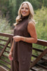 *PRE-AUTH ETA SEPT* SSYS Lynn Sleeveless Mock Neck Sweater In Chocolate