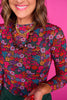 SSYS Ingrid Printed Mesh Top In Bright Floral