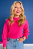 SSYS Merritt Mock Neck Sweater In Bright Pink
