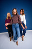 Lovervet By Vervet High Rise Cuffed Wide Leg Jeans