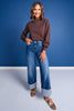 SSYS Merritt Mock Neck Sweater In Chocolate