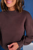 SSYS Merritt Mock Neck Sweater In Chocolate *FINAL SALE*