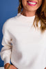 SSYS Merritt Mock Neck Sweater In Ivory