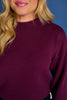 SSYS Merritt Mock Neck Sweater In Rich Purple *FINAL SALE*