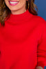 SSYS Merritt Mock Neck Sweater In Red