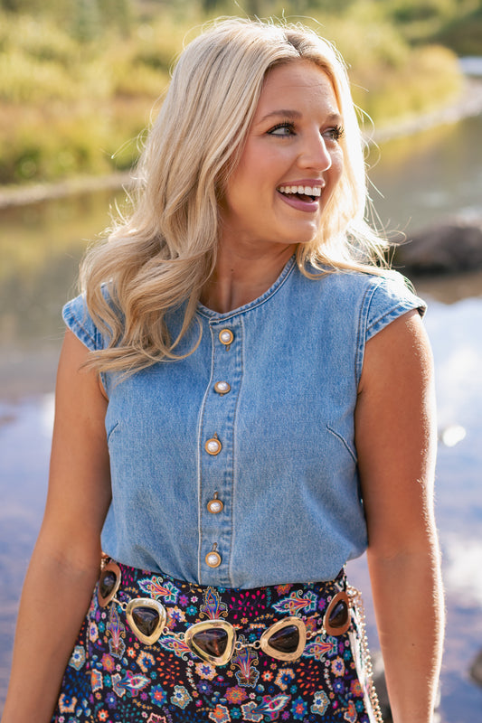 SSYS Lauren Ann Denim Top