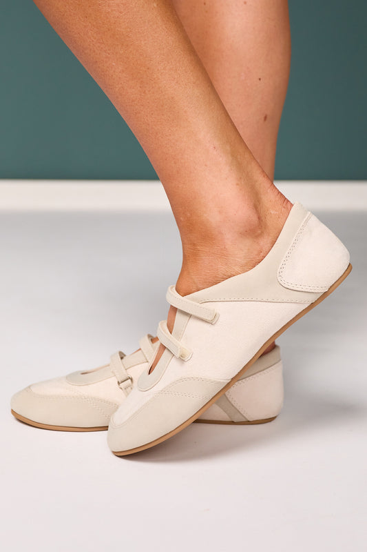 Bone Mary Jane Velcro Sneakers