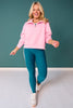 SSYS Ainsley Cropped Air Pullover In Baby Pink