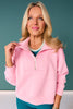 SSYS Ainsley Cropped Air Pullover In Baby Pink